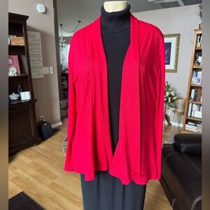 Fig & Blu red long sleeve open cardigan sweater-size XL